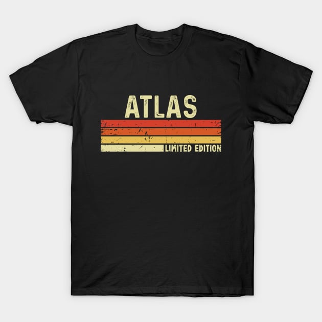 Atlas First Name Vintage Retro Personalized Gift T-Shirt by CoolDesignsDz